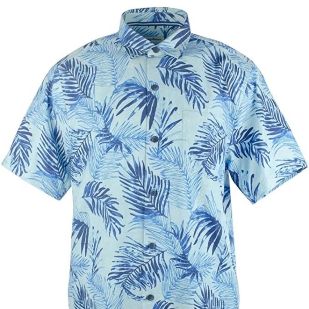 NWT TOMMY BAHAMA Adriatic Frond Short-Sleeve Shirt - Medium